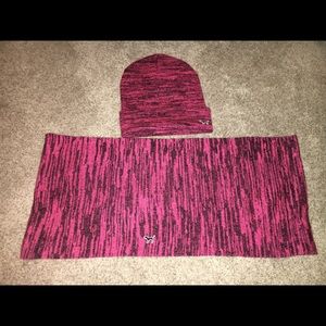 PINK hat and scarf set